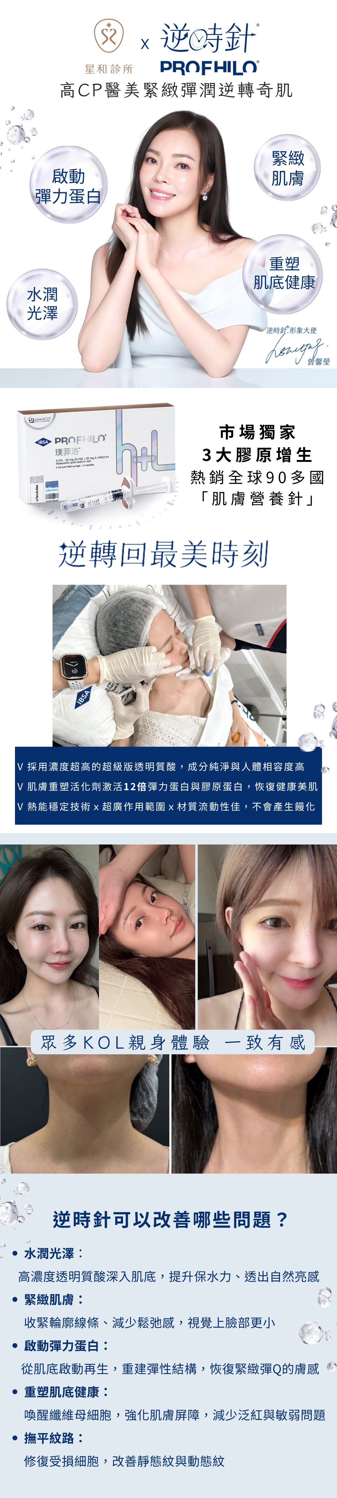 星采星和醫美｜【逆時針療程】改善乾扁肌膚問題，重塑Q彈美肌底